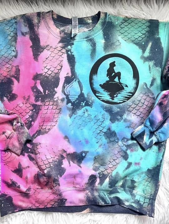 Little Mermaid Rever dye sweatshirt