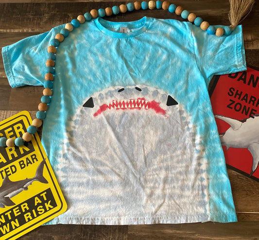 Shark tie dye tee
