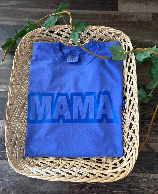 MAMA Blue tee