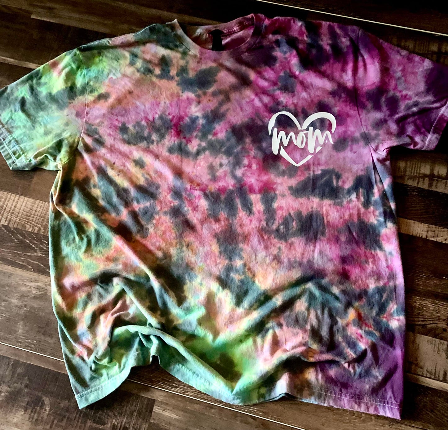 Dark rainbow Mom tee