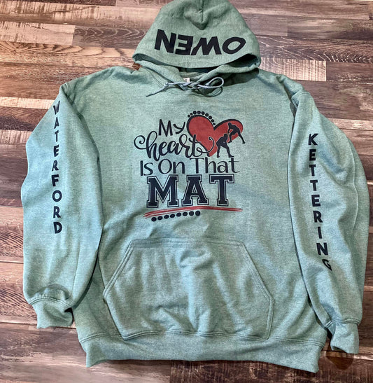 My Heart is on that mat hoodie