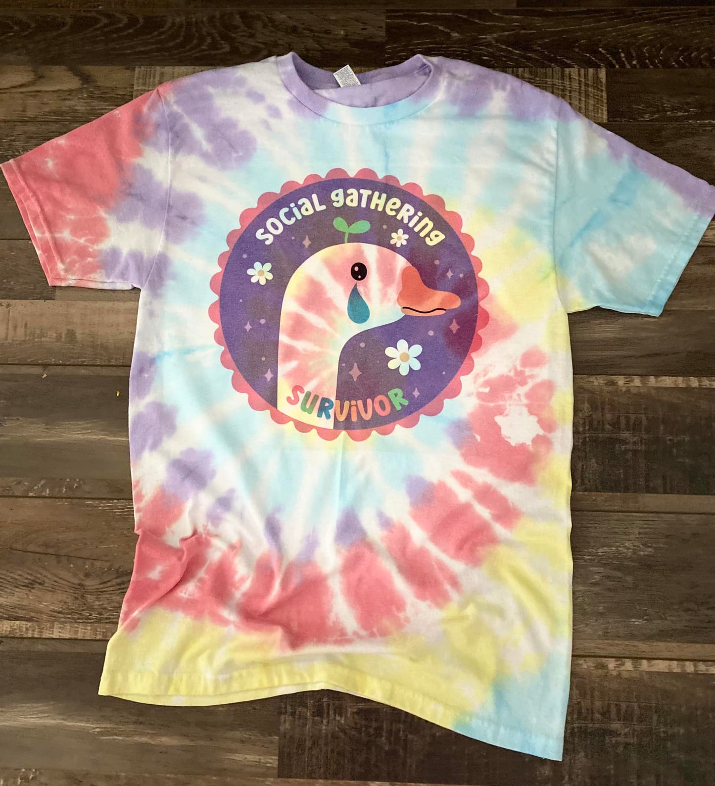 Social gathering survivor tee