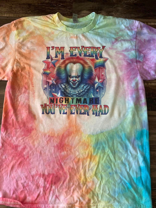 I'm every nightmare tie dye tee