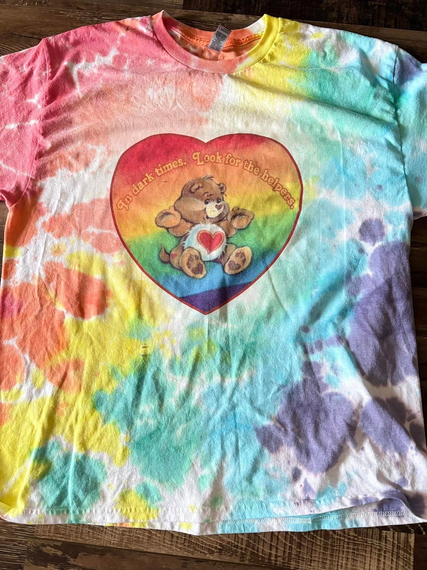 Rainbow Carebear Helpers tee