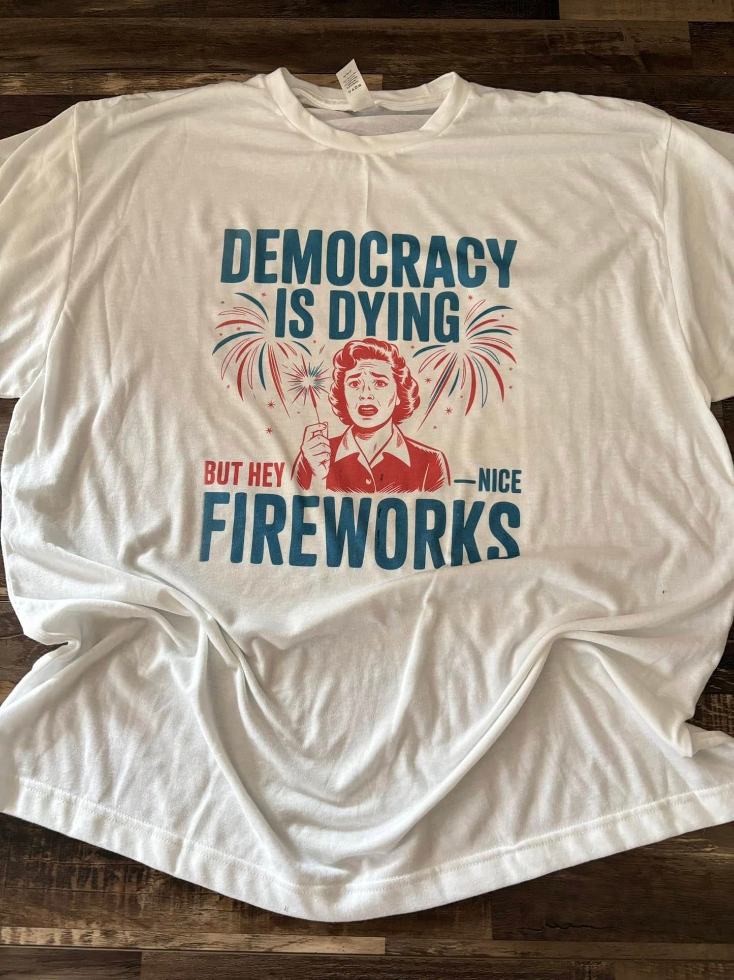 Democracy fireworks tee