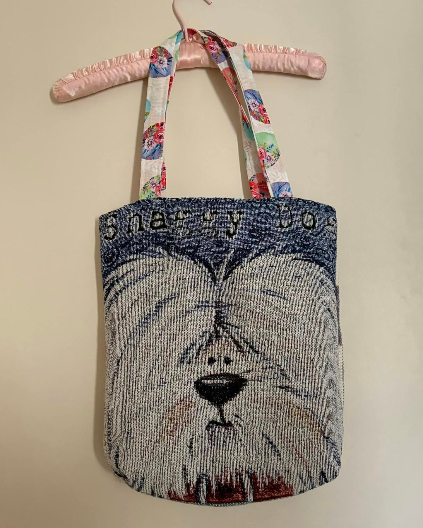 Shaggy dog tote bag
