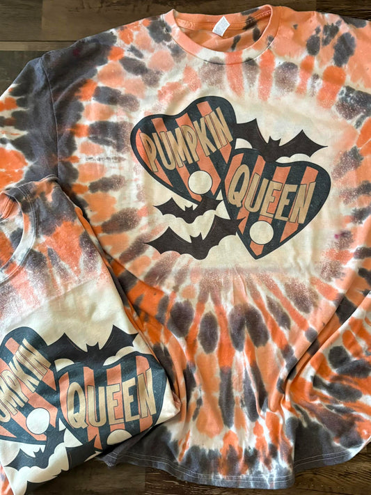Pumpkin queen tie dye tee
