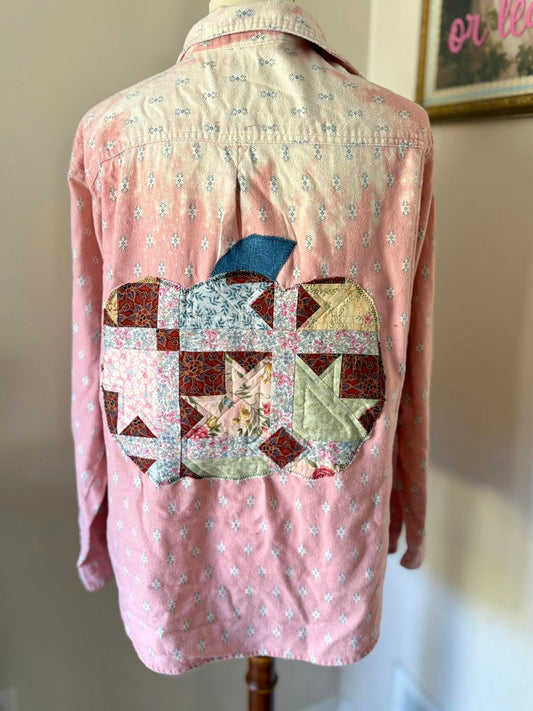 Pumpkin back flannel shirt xl