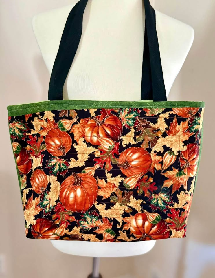 Fall quilted tote bag