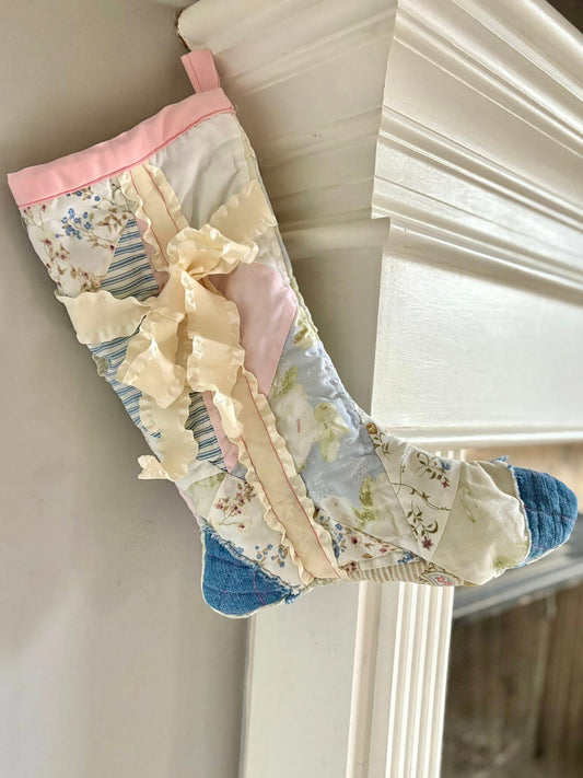 Upcycled Pink stocking