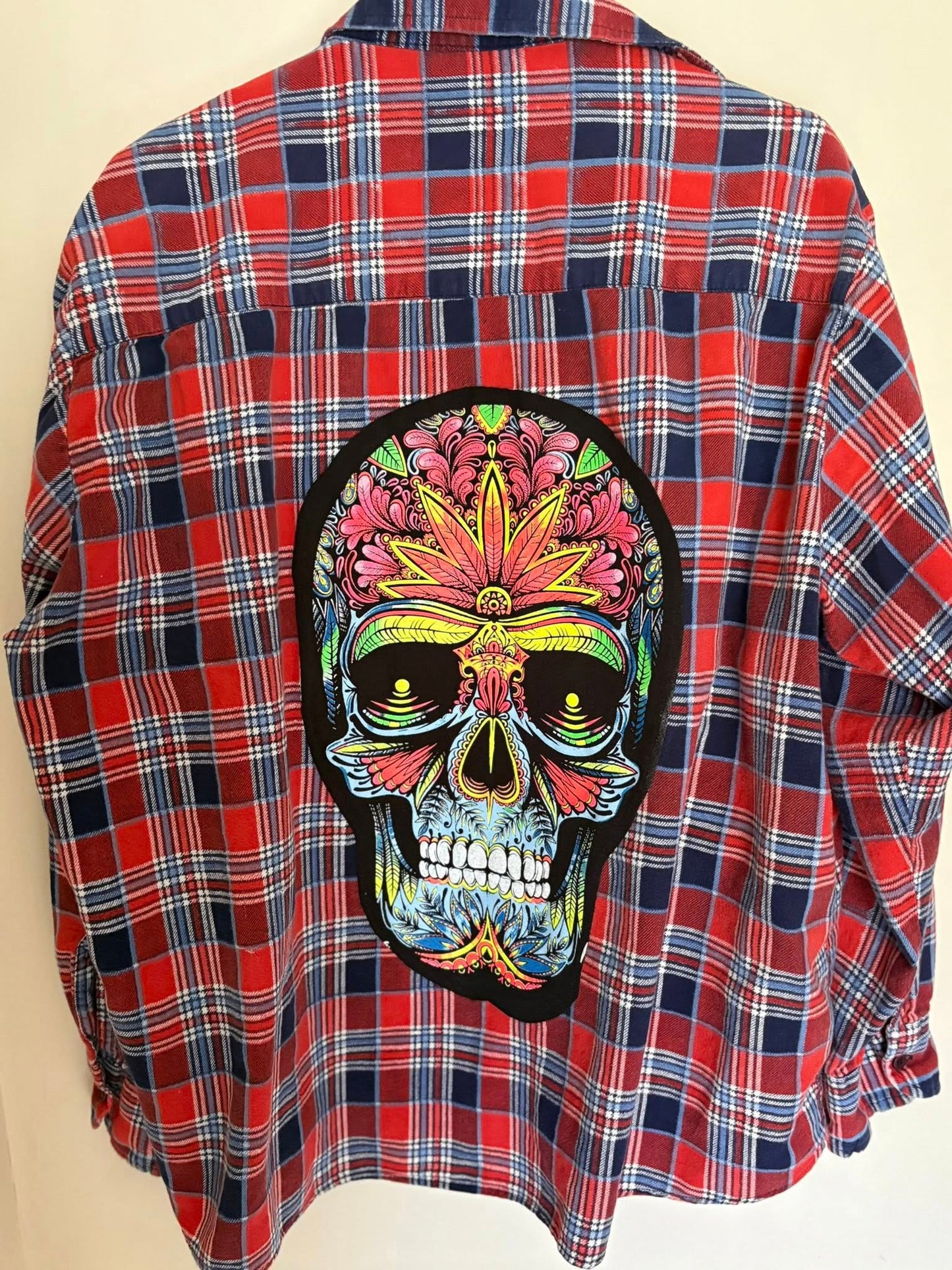 2x sugar skull flannel