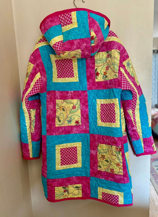 Pink quilt jacket size med