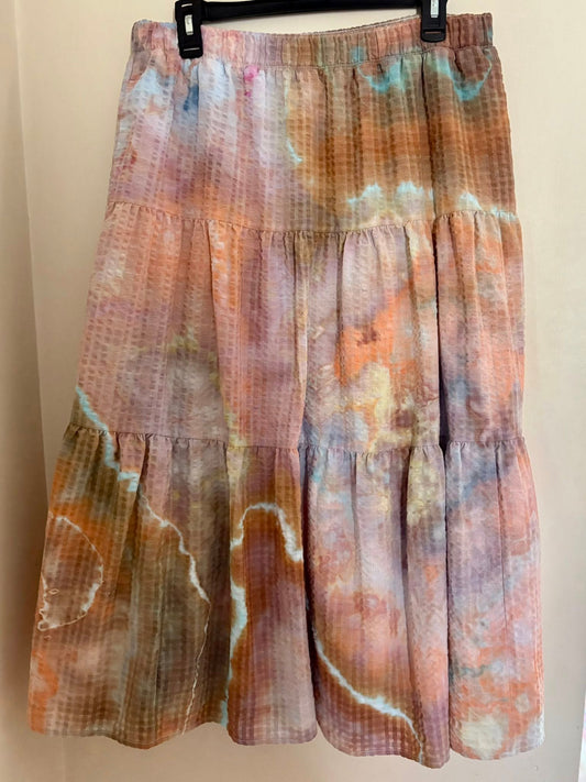 Lg tie dye maxi skirt
