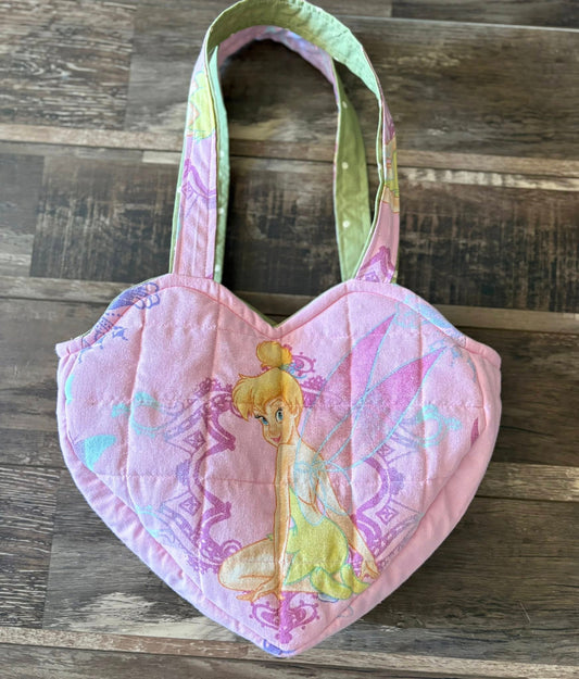 Tinkerbell quilted heart purse