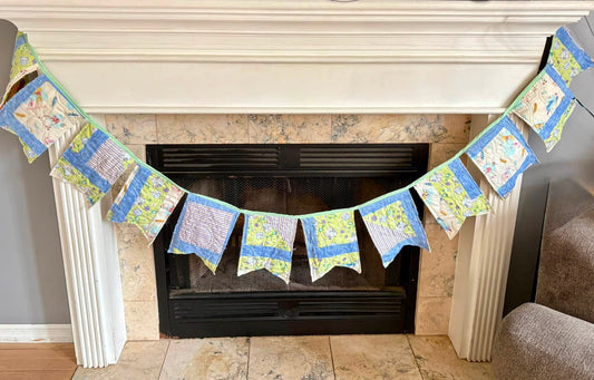 Upcycled quilt banner