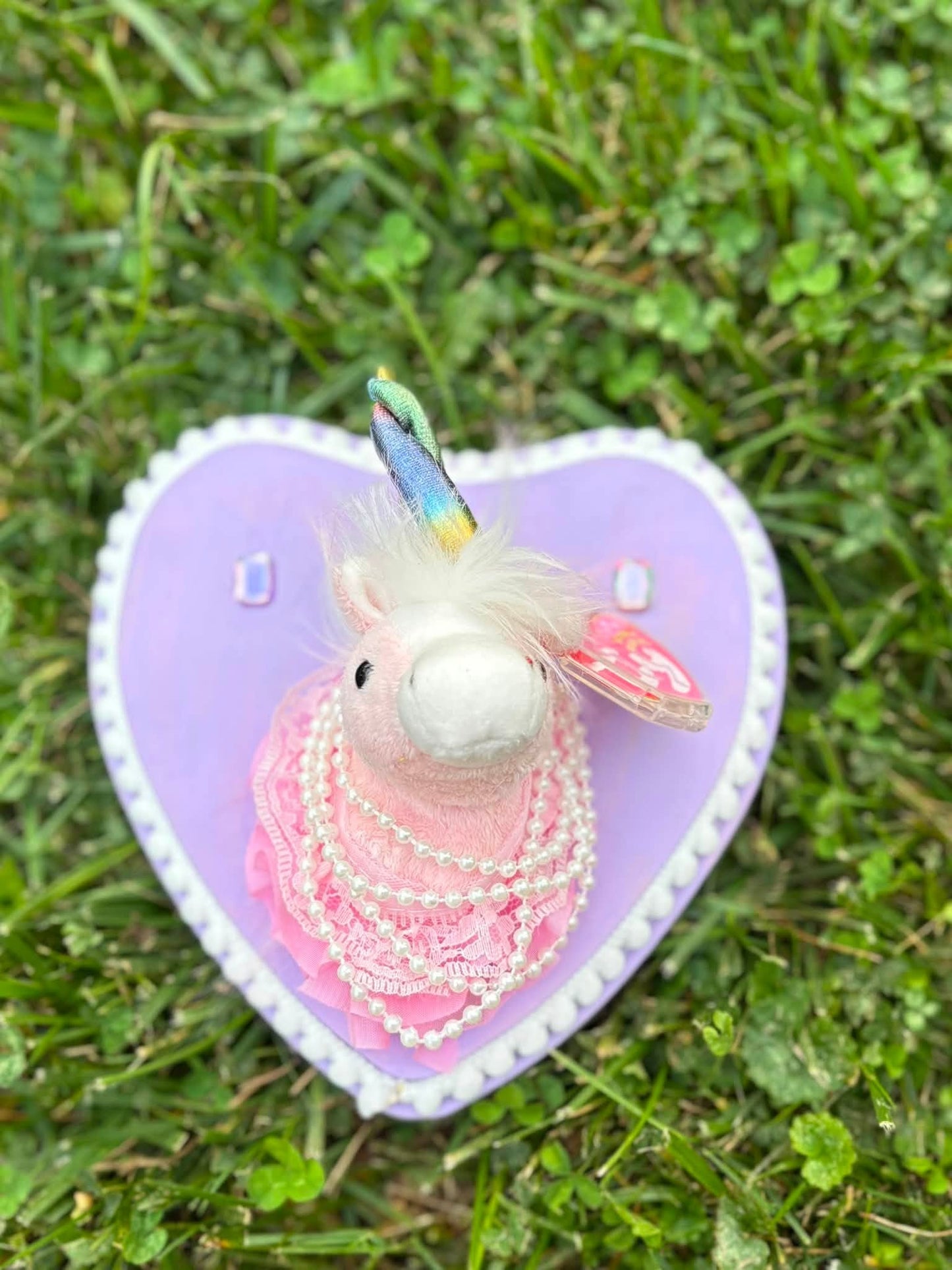 Unicorn beanie baby taxidermy