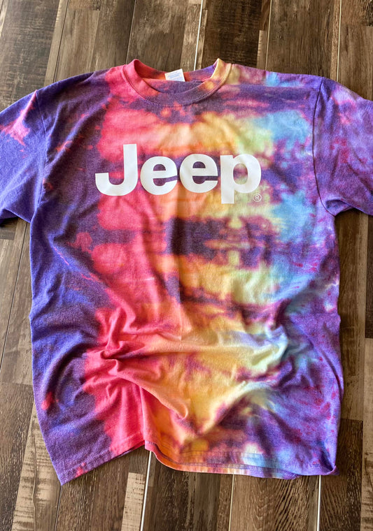 Purple Reverse Dye jeep tee