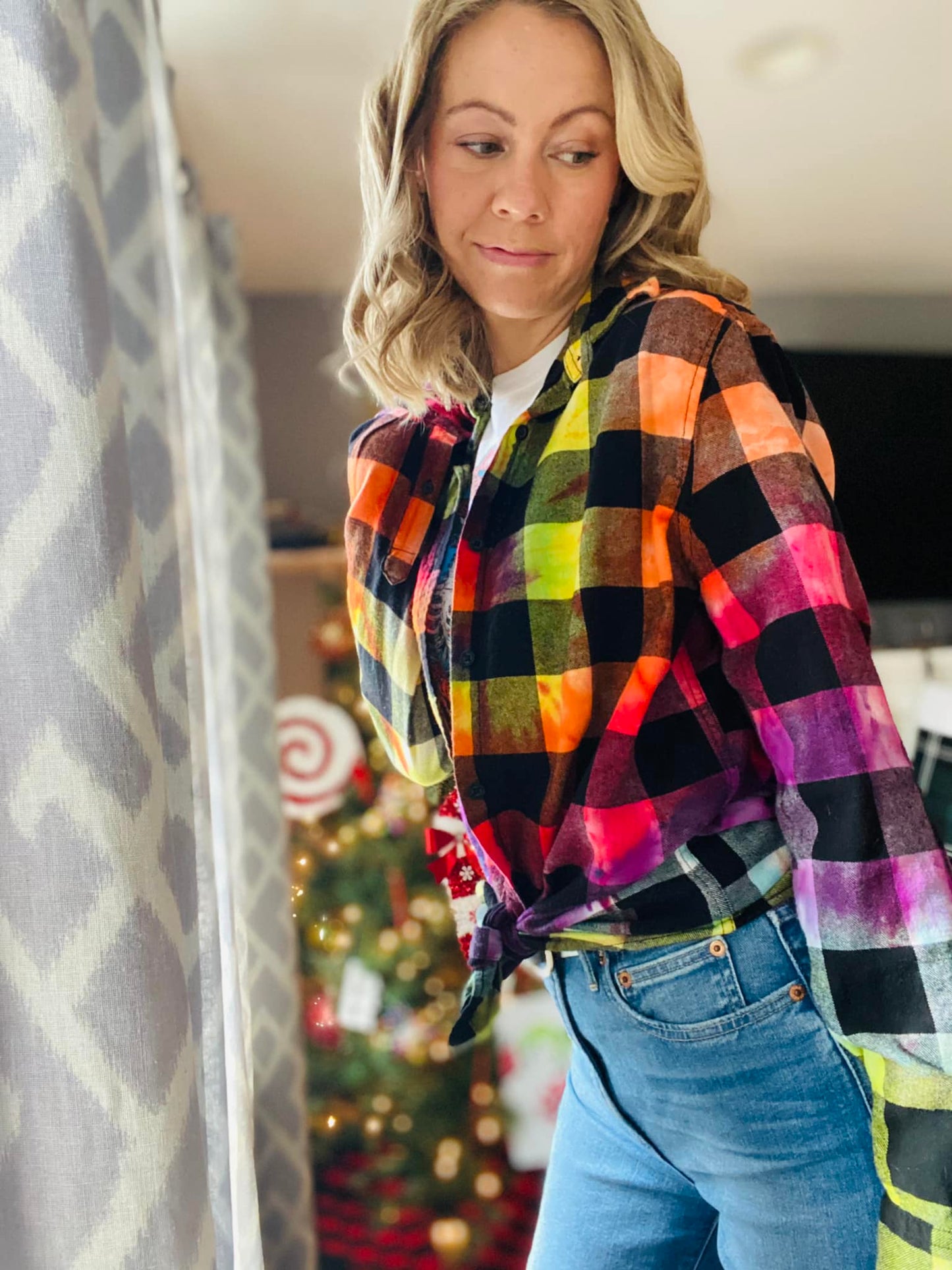 Spiral Tie dye flannel