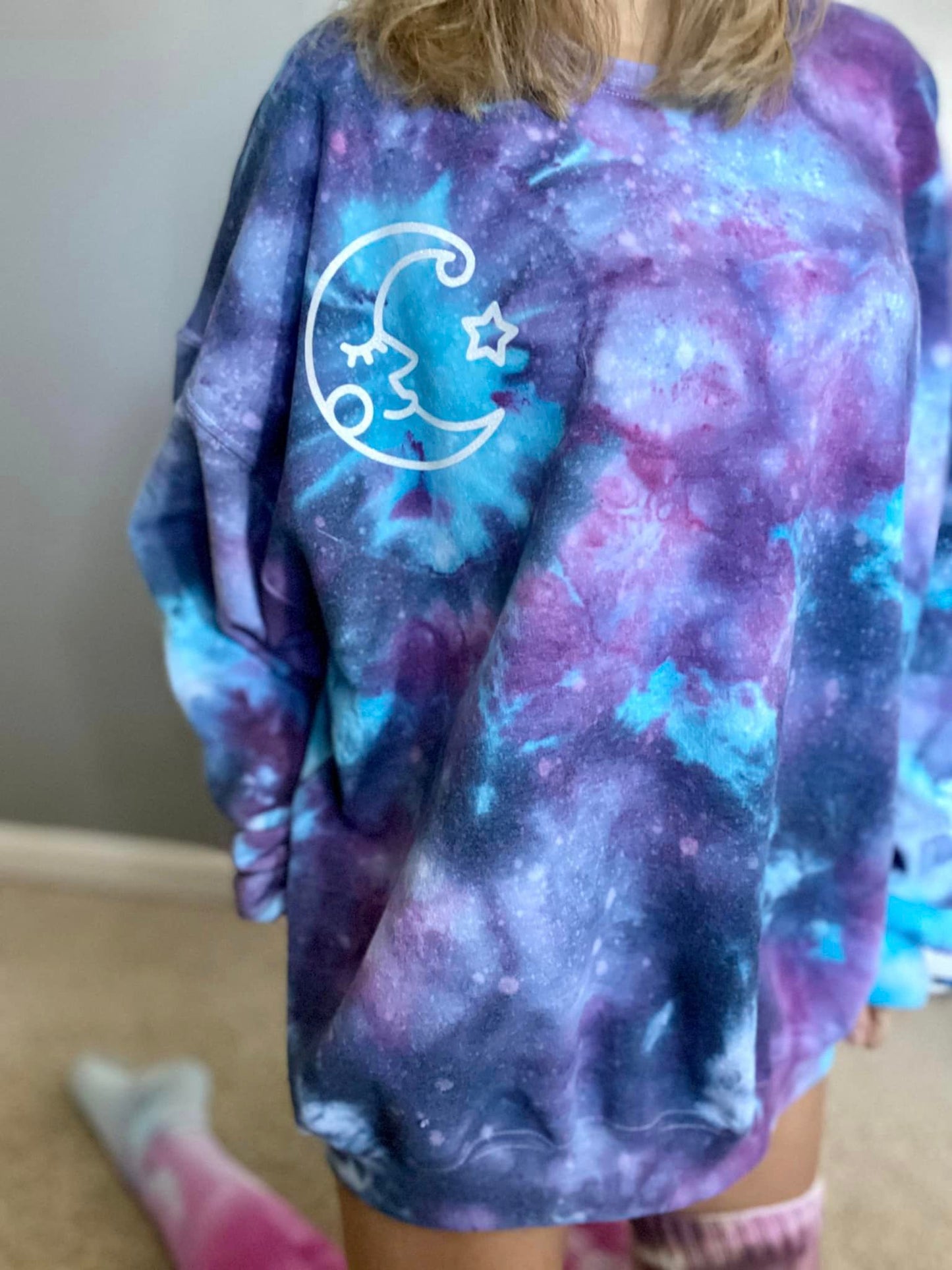 Sparkle moon galaxy sweatshirt