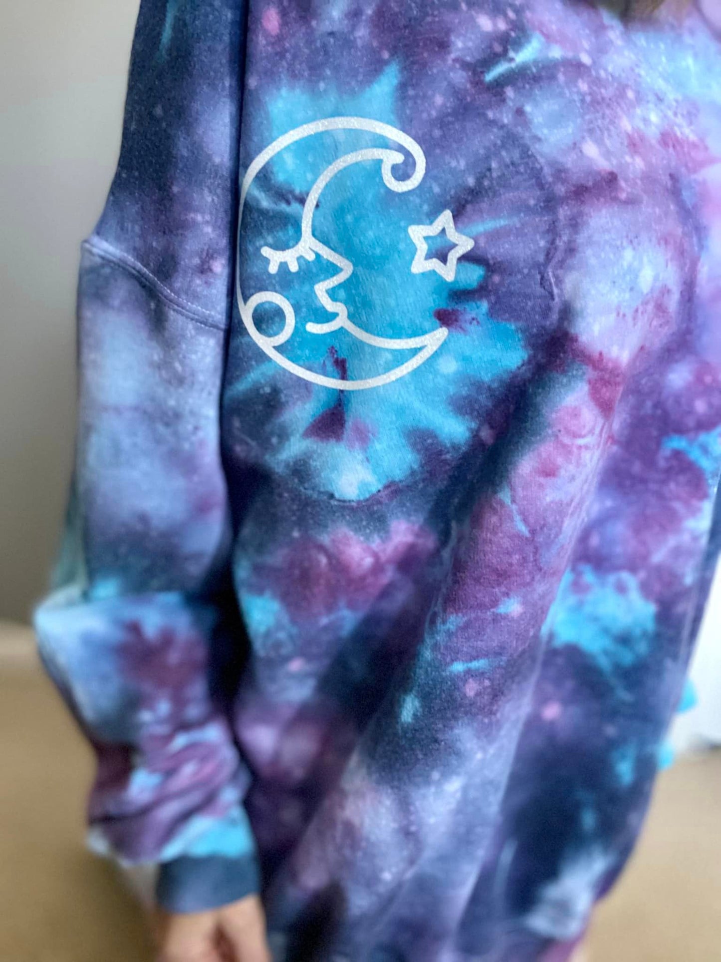 Sparkle moon galaxy sweatshirt