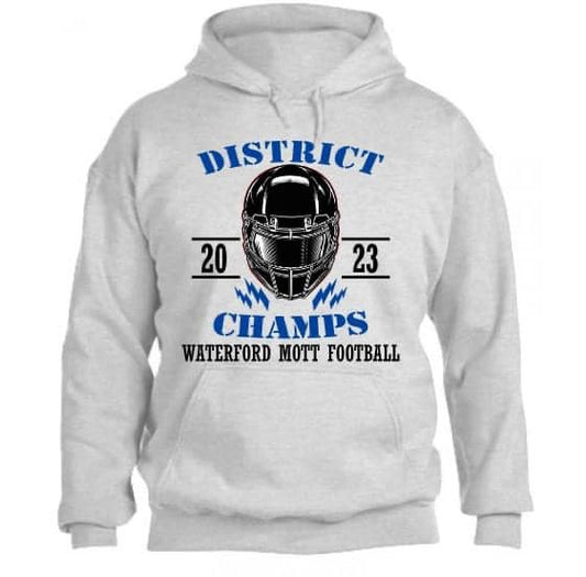 Grey or White District champ hoodie