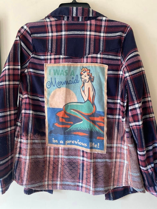 Women's lg mermaid flannel