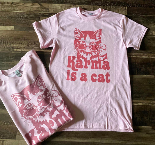 Karma is a cat tee