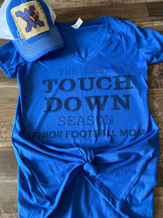 Senior football mom V-neck