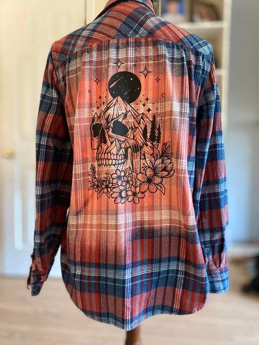 Mountain skull flannel