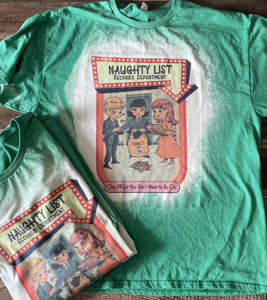 Naughty list records department tee