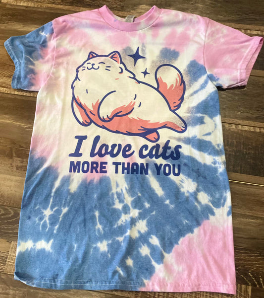 I love cats more than you tee