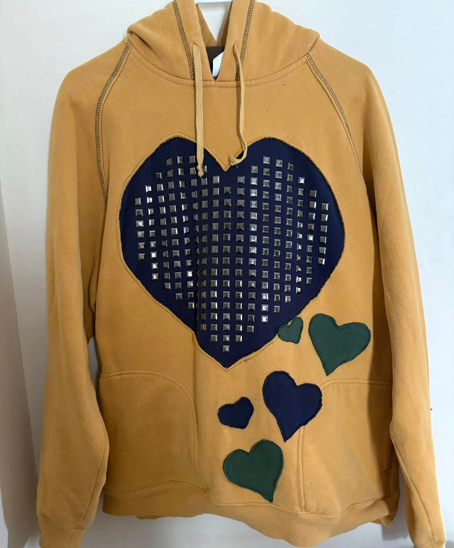 Xl mustard heart hoodie