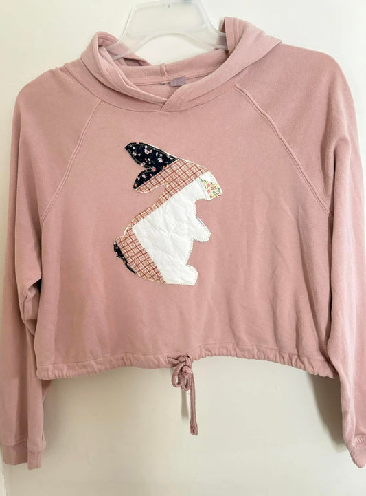 Med cropped bunny hoodie