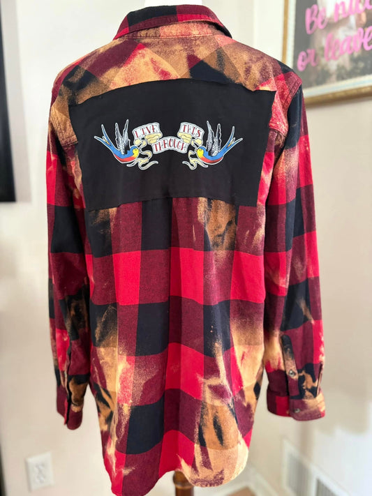 Live this through flannel shirt