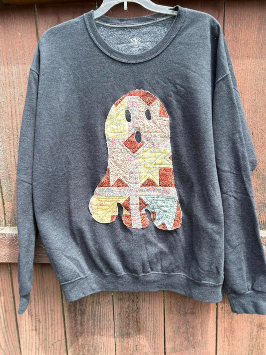 Lg Quilted Ghost sweatshirt