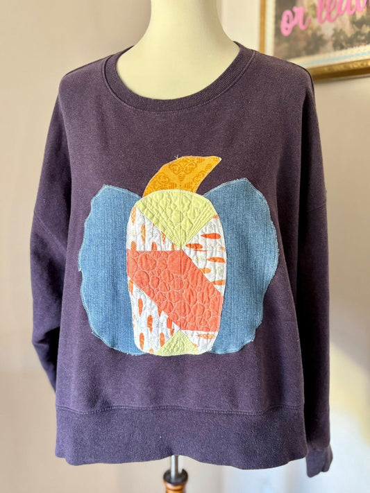 Quilted pumpkin sweatshirt 2x