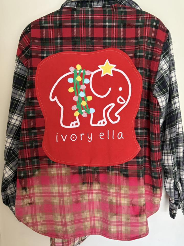Medium Ivory Ella flannel