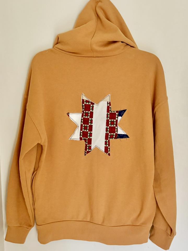 Small quilted heart hoodie