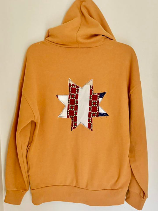 Small quilted heart hoodie