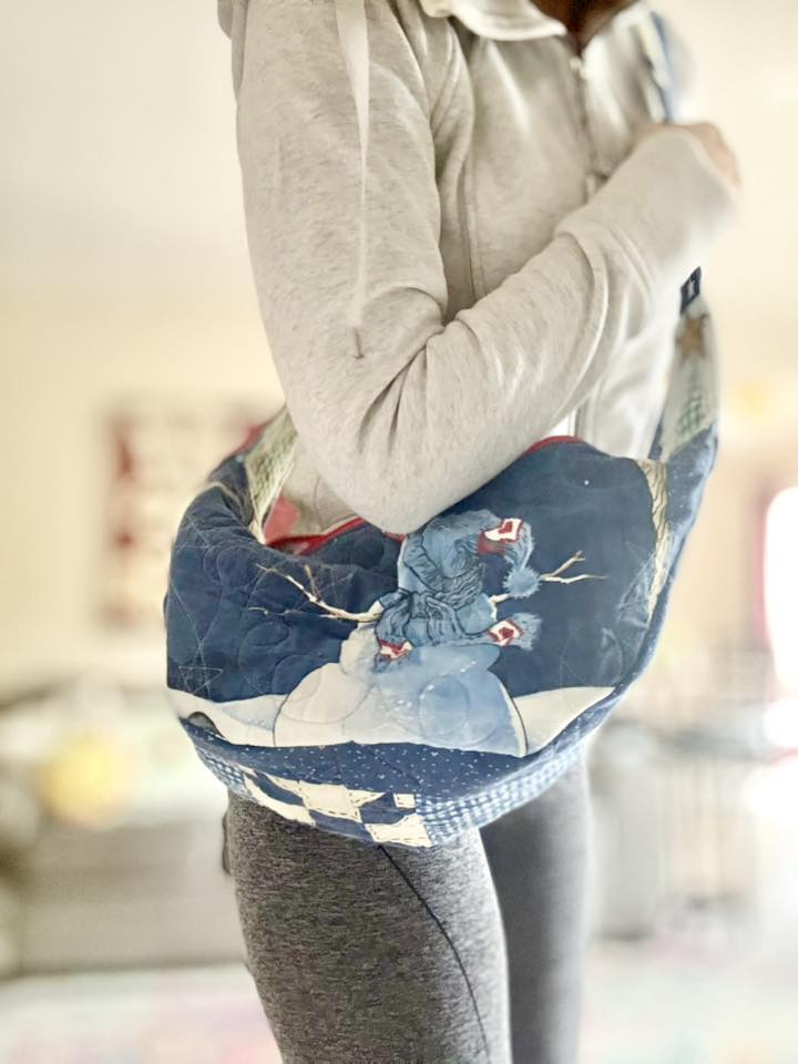 Christmas snowman sling purse