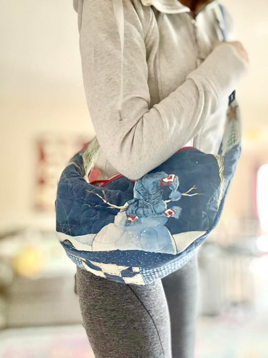 Christmas snowman sling purse