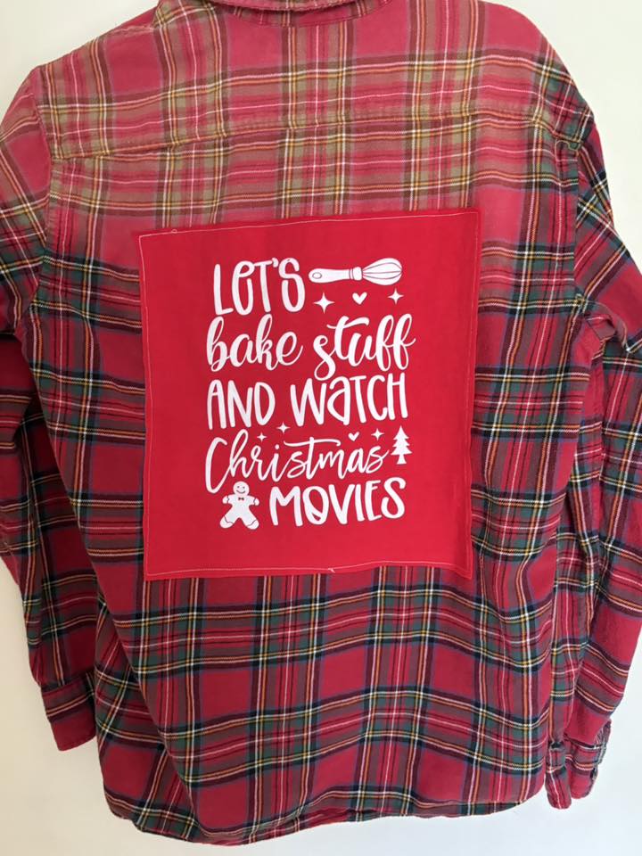 Let's bake stuff flannel size medium