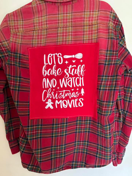 Let's bake stuff flannel size medium