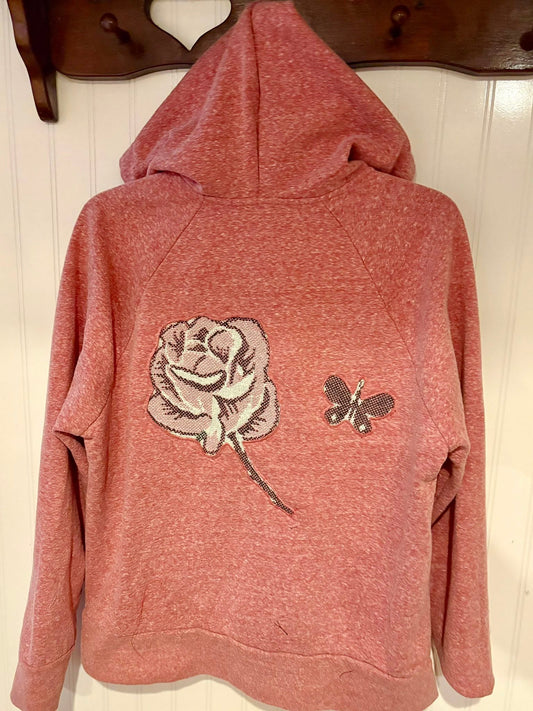 Rose and butterfly Hoodie