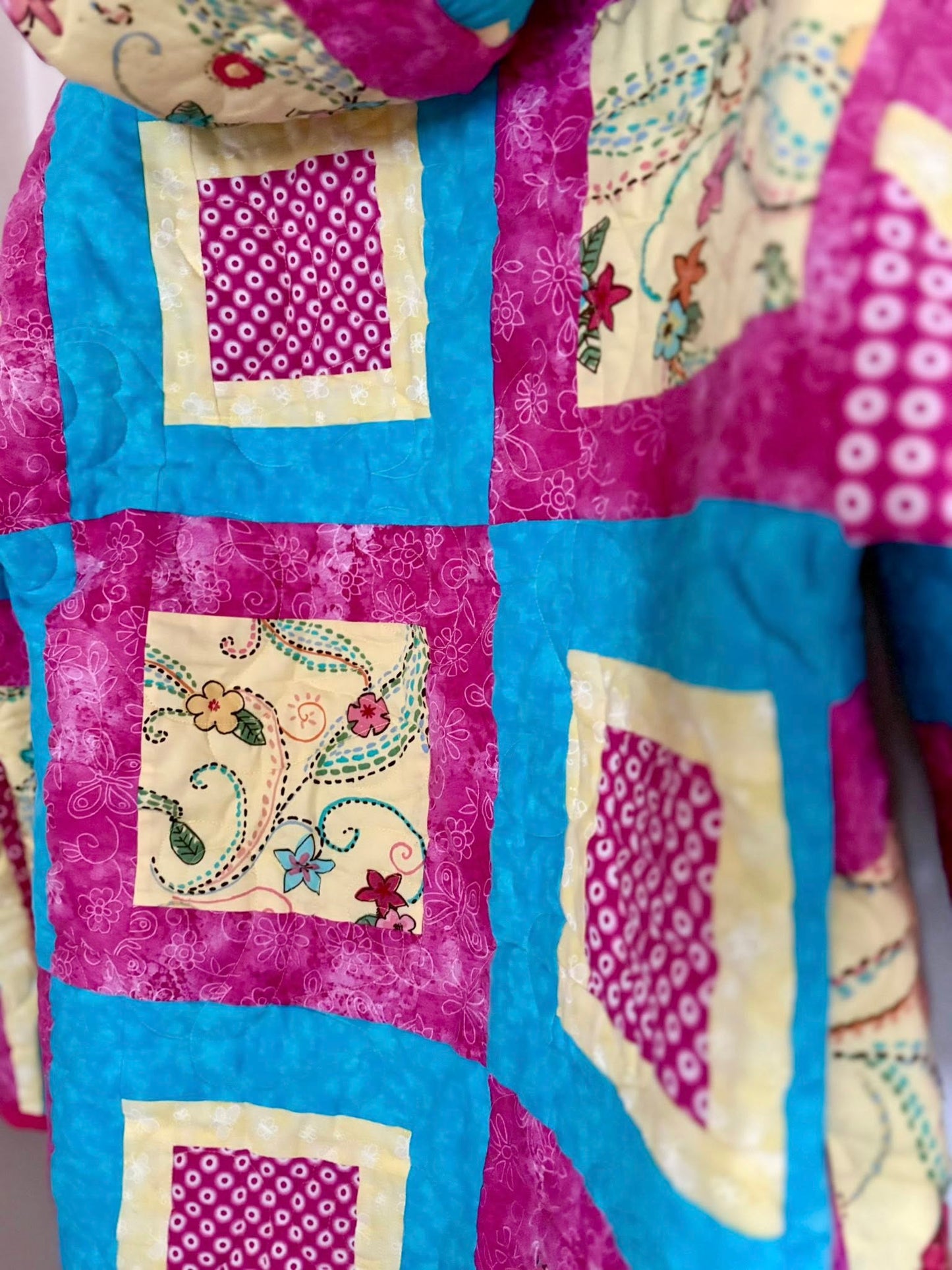 Pink quilt jacket size med