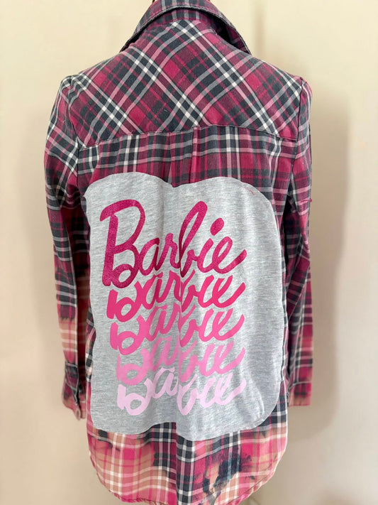 Barbie flannel shirt med