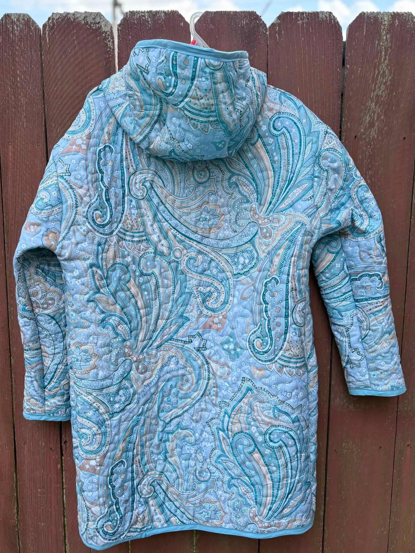Aqua Quilted Jacket size lg