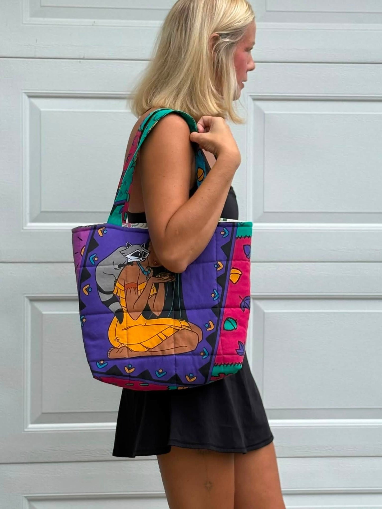 Pocahontas upcycled tote bag