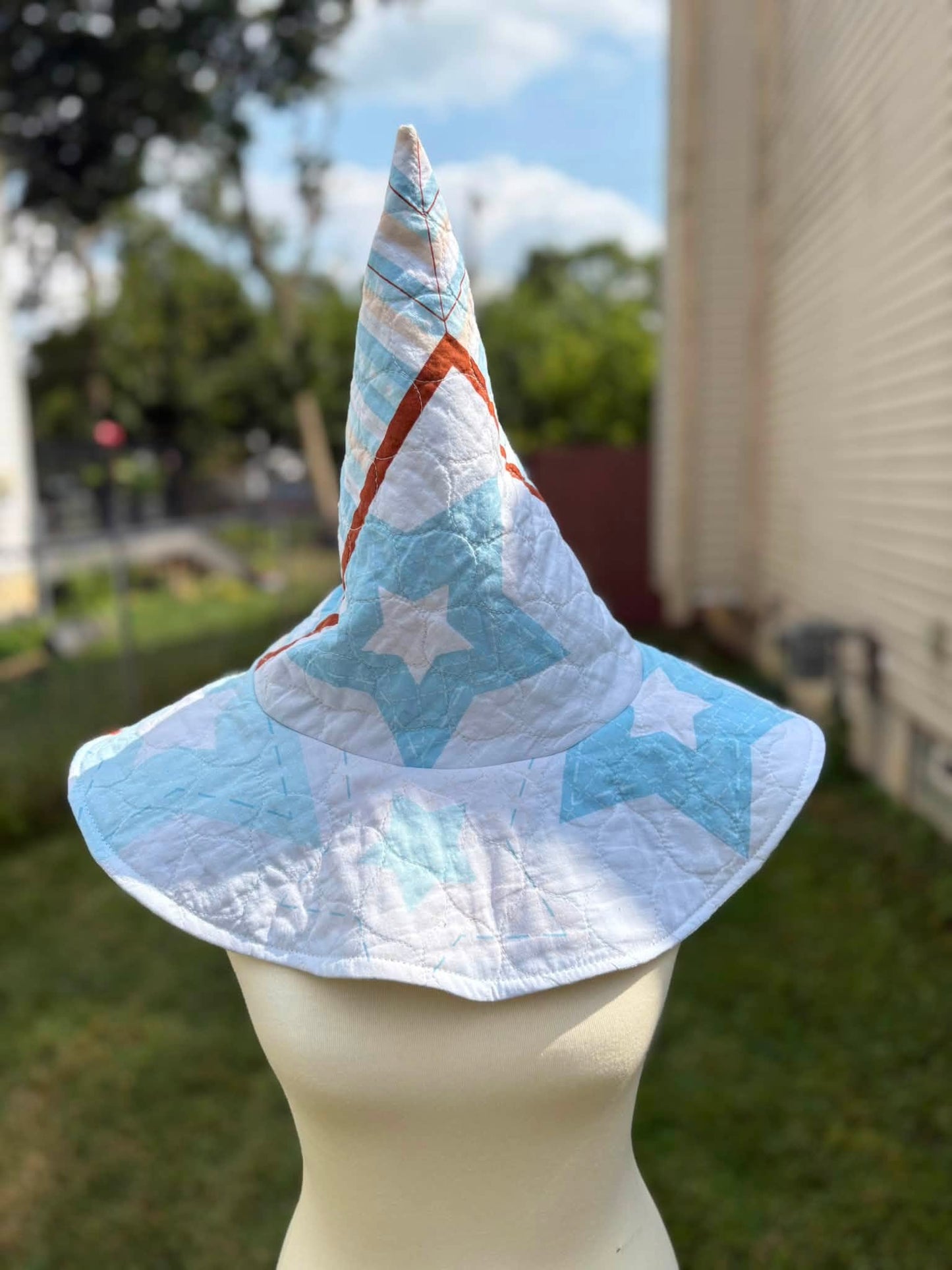 Blue star witch hat