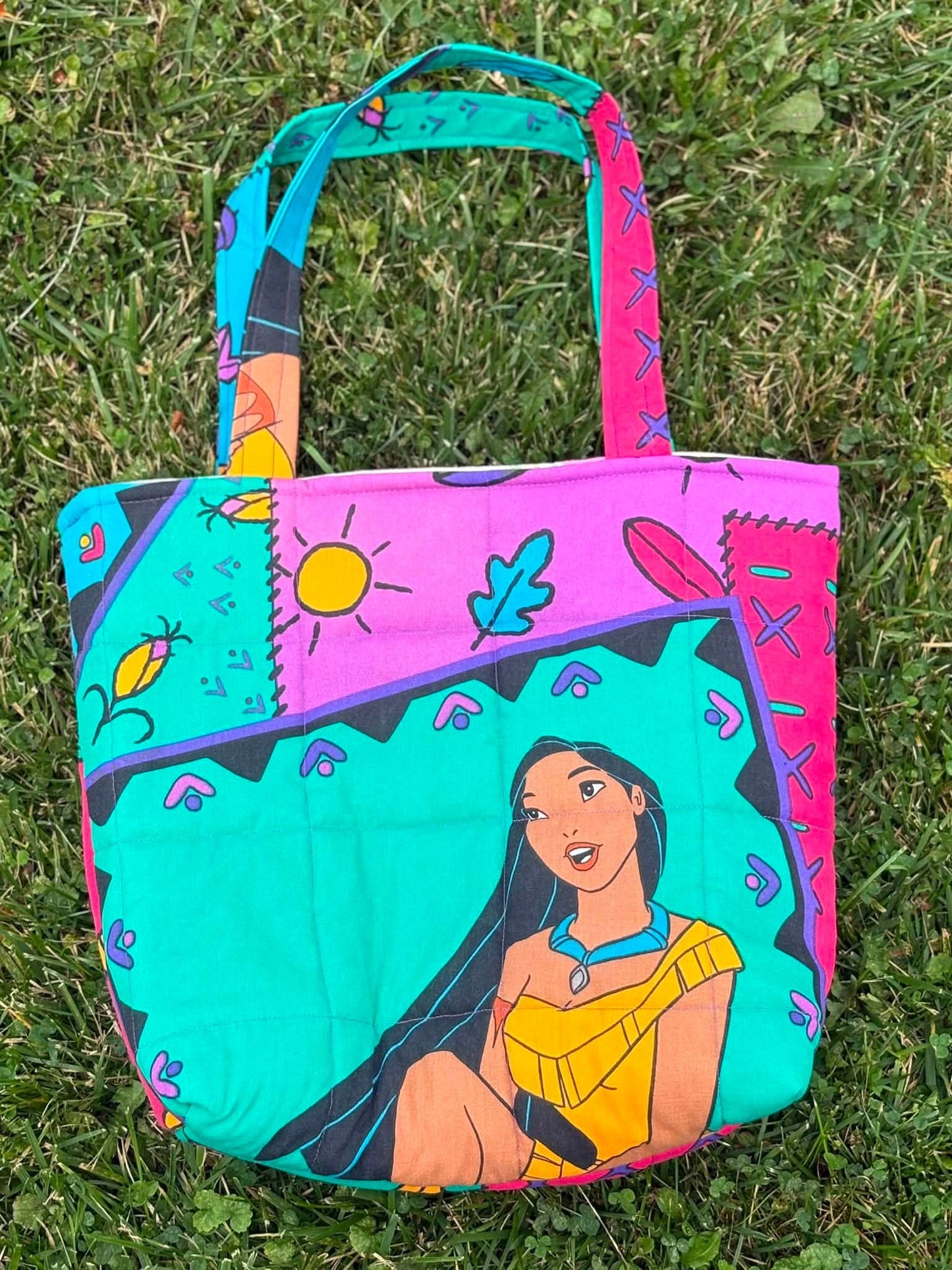 Pocahontas upcycled tote bag